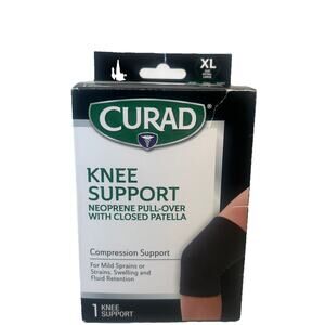 CURAD Knee Support for Men and Women, Elastic, Pull-Over, Knee Brance for Run